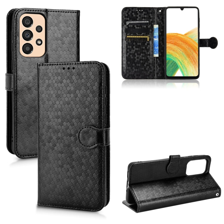 For Samsung Galaxy A33 5G Honeycomb Dot Texture Leather Phone Case