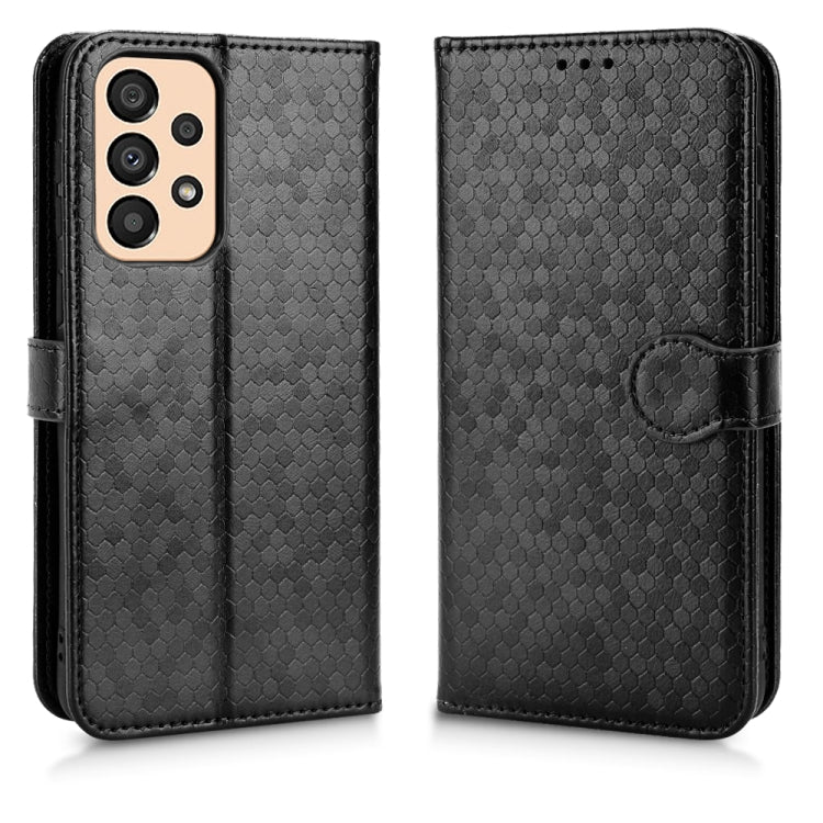 For Samsung Galaxy A33 5G Honeycomb Dot Texture Leather Phone Case