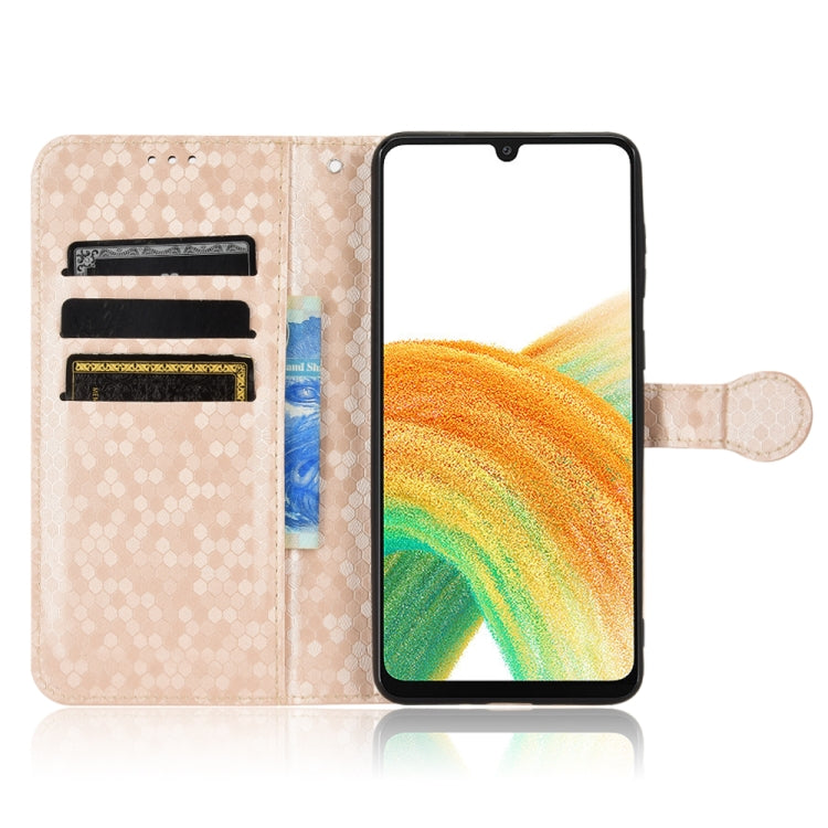For Samsung Galaxy A33 5G Honeycomb Dot Texture Leather Phone Case