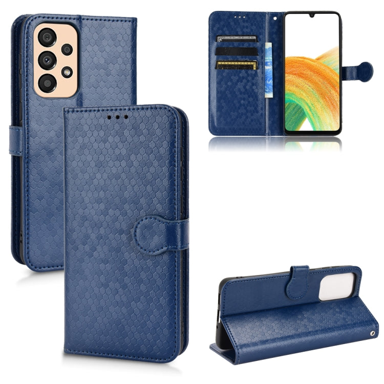 For Samsung Galaxy A33 5G Honeycomb Dot Texture Leather Phone Case