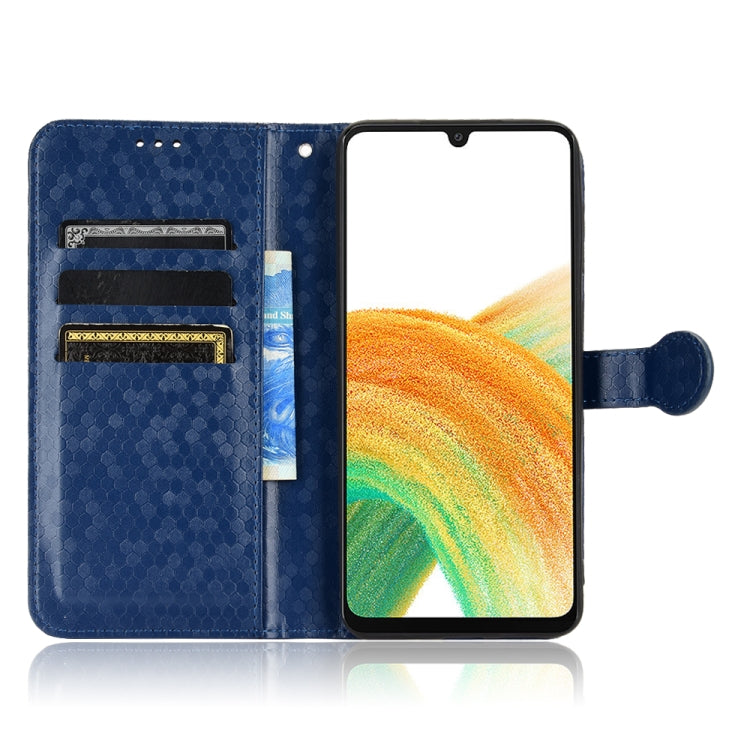 For Samsung Galaxy A33 5G Honeycomb Dot Texture Leather Phone Case