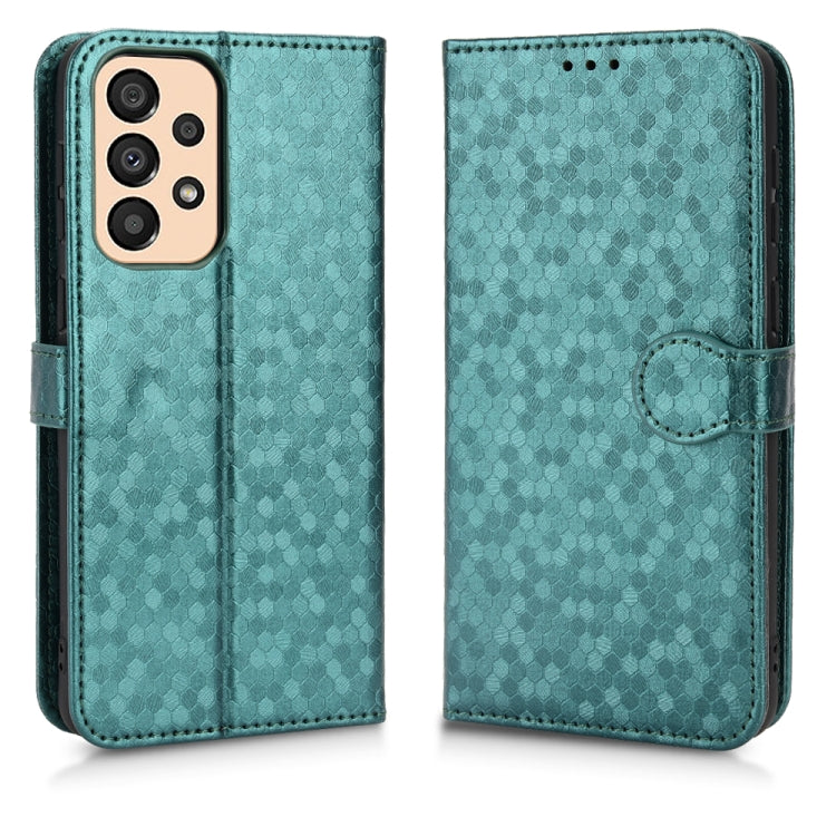 For Samsung Galaxy A33 5G Honeycomb Dot Texture Leather Phone Case