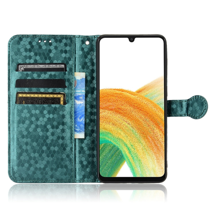 For Samsung Galaxy A33 5G Honeycomb Dot Texture Leather Phone Case
