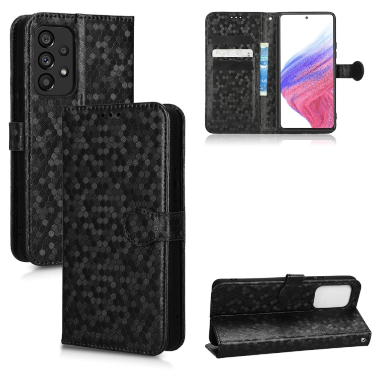For Samsung Galaxy A53 5G Honeycomb Dot Texture Leather Phone Case