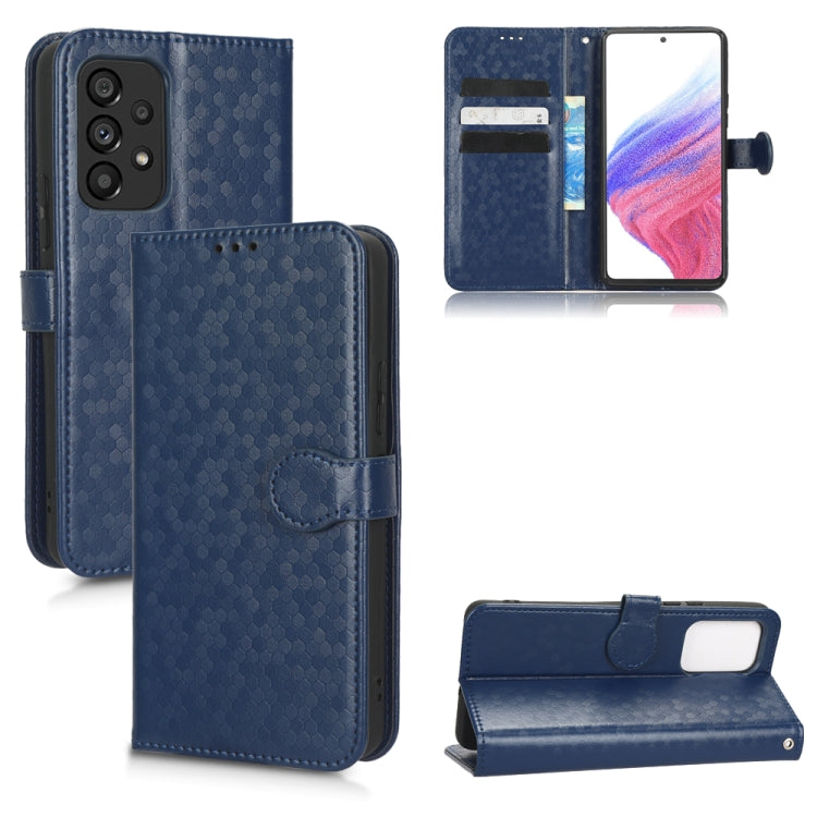 For Samsung Galaxy A53 5G Honeycomb Dot Texture Leather Phone Case