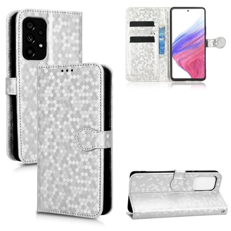 For Samsung Galaxy A53 5G Honeycomb Dot Texture Leather Phone Case