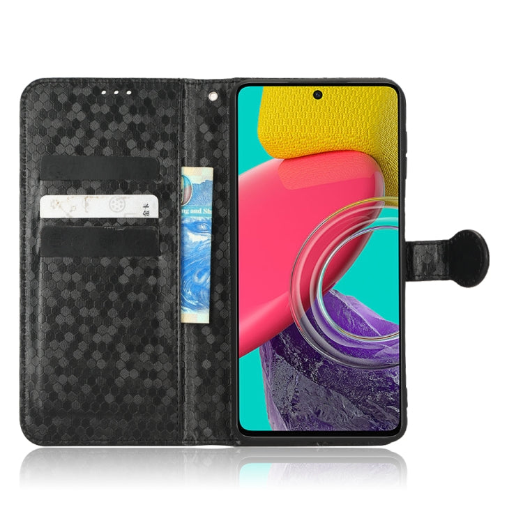 For Samsung Galaxy M33 5G Honeycomb Dot Texture Leather Phone Case