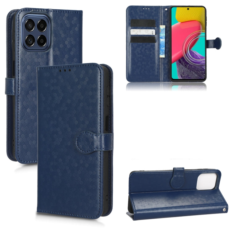For Samsung Galaxy M33 5G Honeycomb Dot Texture Leather Phone Case