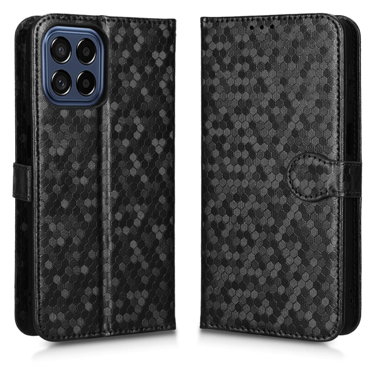 For Samsung Galaxy M53 5G Honeycomb Dot Texture Leather Phone Case