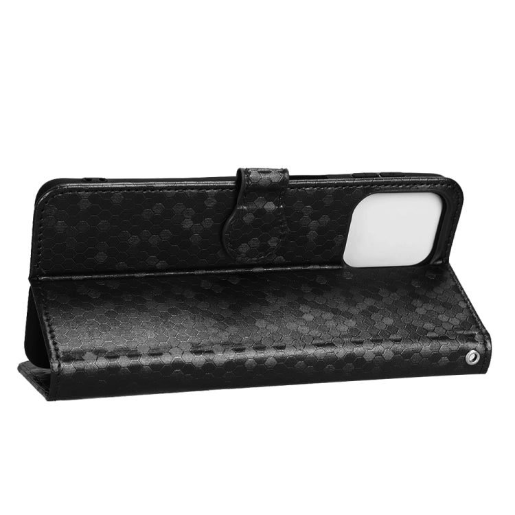 For Samsung Galaxy M53 5G Honeycomb Dot Texture Leather Phone Case