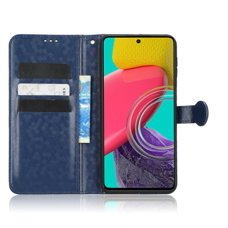 For Samsung Galaxy M53 5G Honeycomb Dot Texture Leather Phone Case