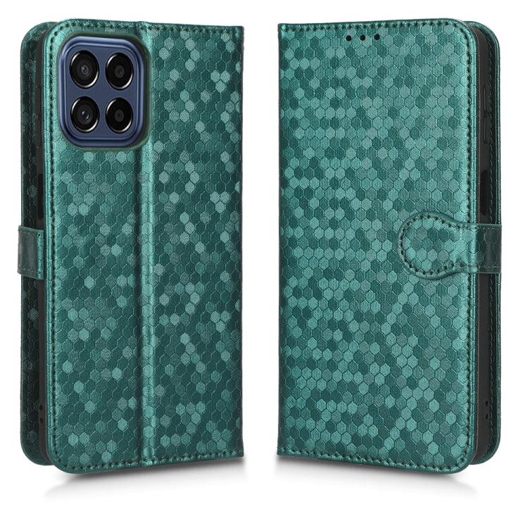 For Samsung Galaxy M53 5G Honeycomb Dot Texture Leather Phone Case