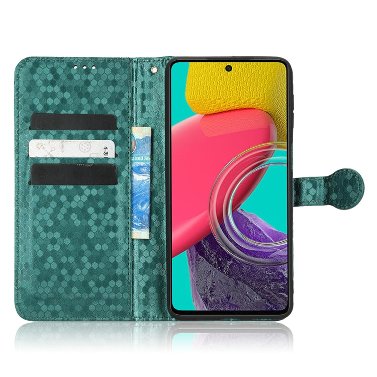 For Samsung Galaxy M53 5G Honeycomb Dot Texture Leather Phone Case