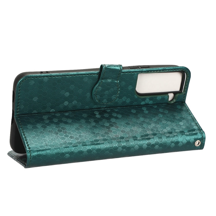 For Samsung Galaxy S21 5G Honeycomb Dot Texture Leather Phone Case