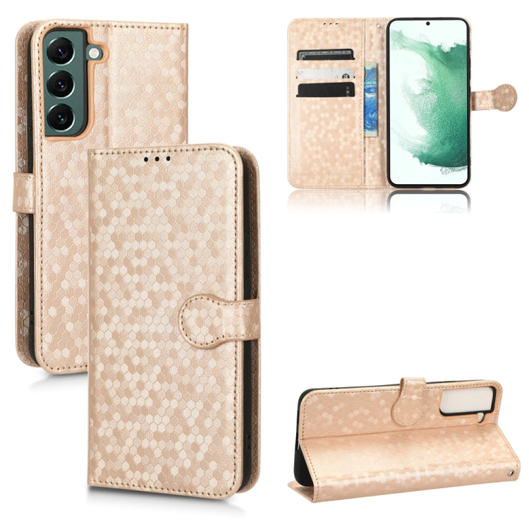 For Samsung Galaxy S21+ 5G Honeycomb Dot Texture Leather Phone Case