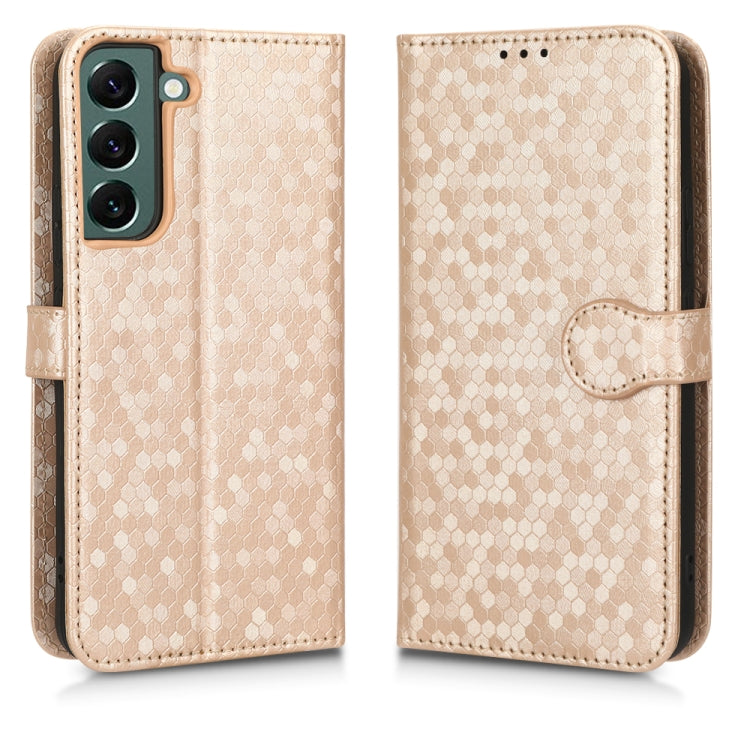 For Samsung Galaxy S21+ 5G Honeycomb Dot Texture Leather Phone Case