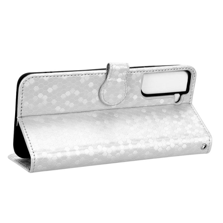 For Samsung Galaxy S21+ 5G Honeycomb Dot Texture Leather Phone Case