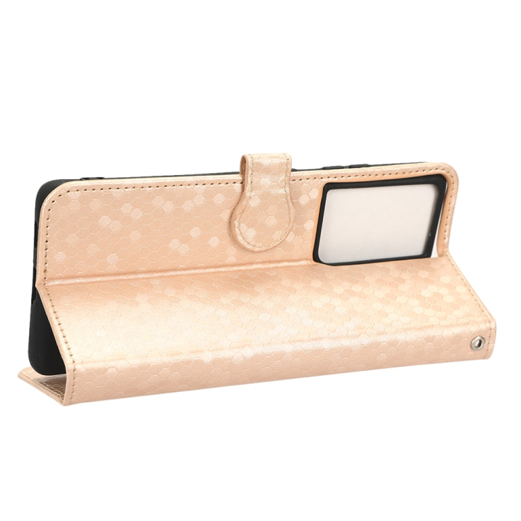 For Samsung Galaxy S21 Ultra 5G Honeycomb Dot Texture Leather Phone Case