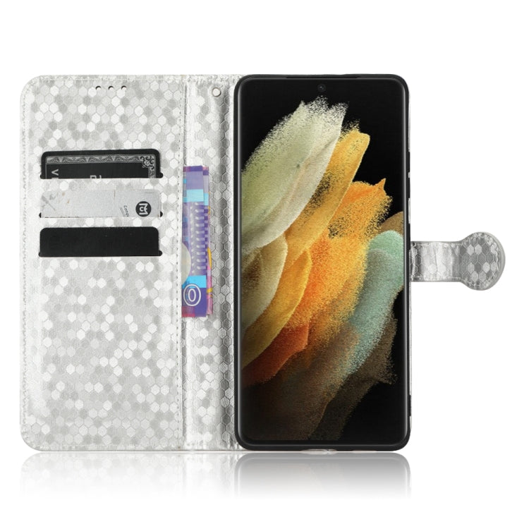 For Samsung Galaxy S21 Ultra 5G Honeycomb Dot Texture Leather Phone Case