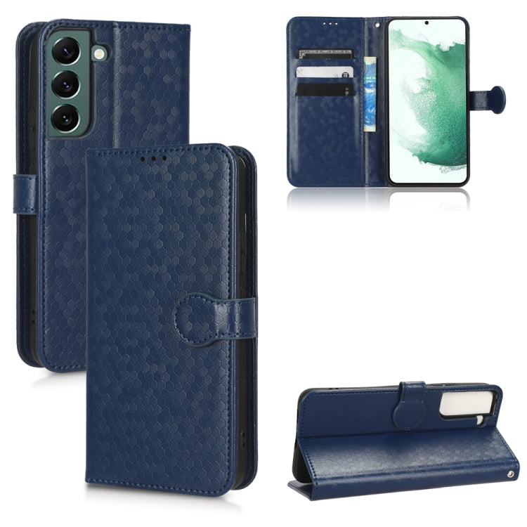 For Samsung Galaxy S22 5G Honeycomb Dot Texture Leather Phone Case