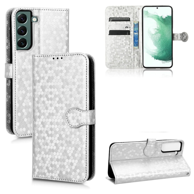 For Samsung Galaxy S22 5G Honeycomb Dot Texture Leather Phone Case