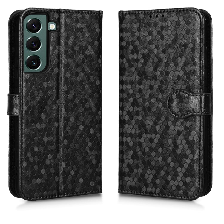 For Samsung Galaxy S22+ 5G Honeycomb Dot Texture Leather Phone Case