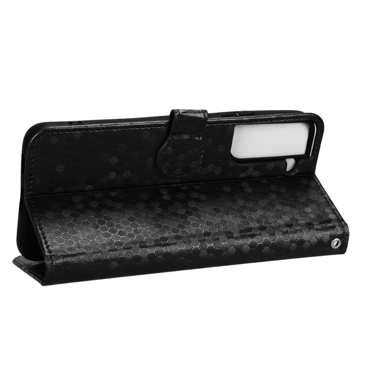 For Samsung Galaxy S22+ 5G Honeycomb Dot Texture Leather Phone Case