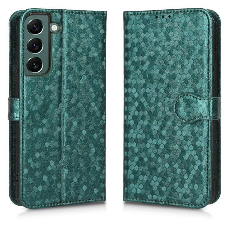 For Samsung Galaxy S22+ 5G Honeycomb Dot Texture Leather Phone Case