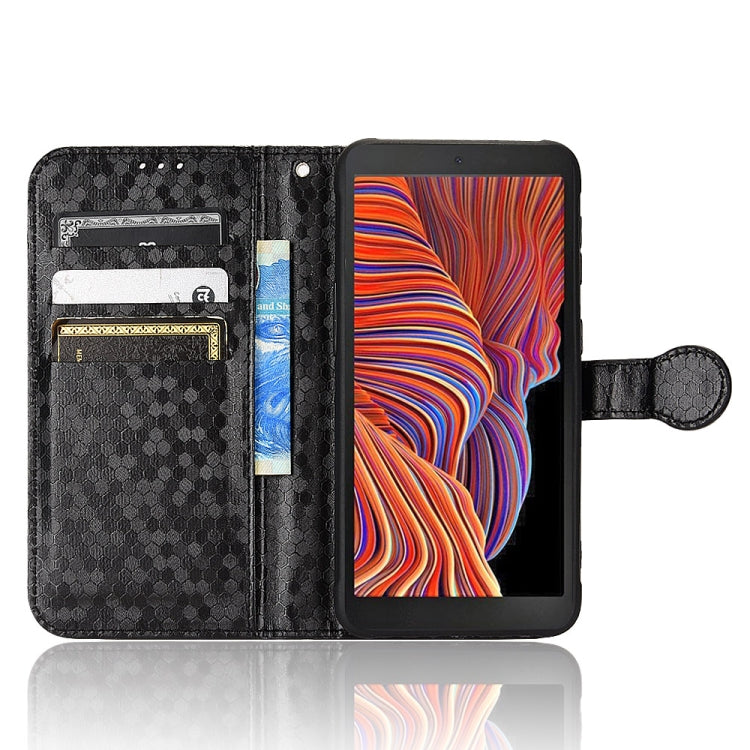 For Samsung Galaxy Xcover 5 Honeycomb Dot Texture Leather Phone Case