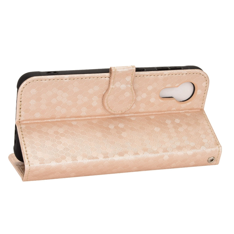 For Samsung Galaxy Xcover 5 Honeycomb Dot Texture Leather Phone Case