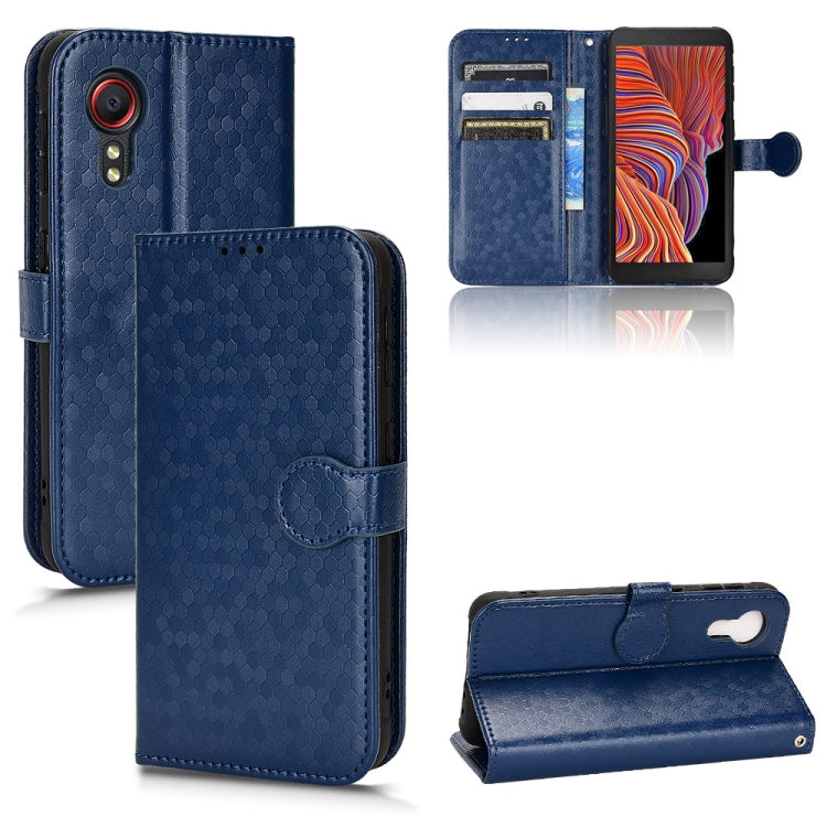 For Samsung Galaxy Xcover 5 Honeycomb Dot Texture Leather Phone Case