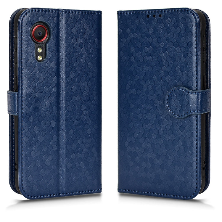 For Samsung Galaxy Xcover 5 Honeycomb Dot Texture Leather Phone Case