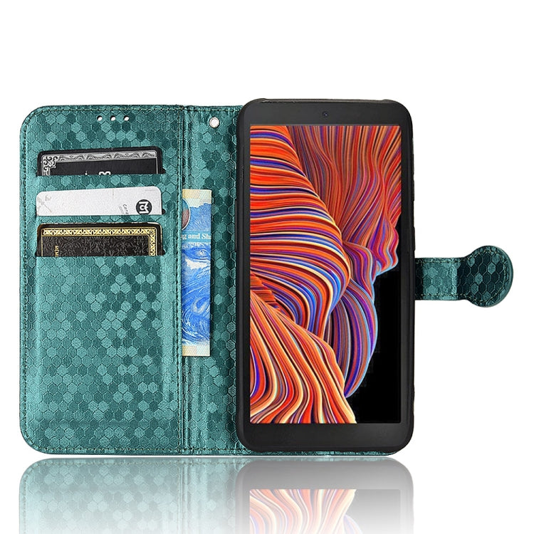 For Samsung Galaxy Xcover 5 Honeycomb Dot Texture Leather Phone Case