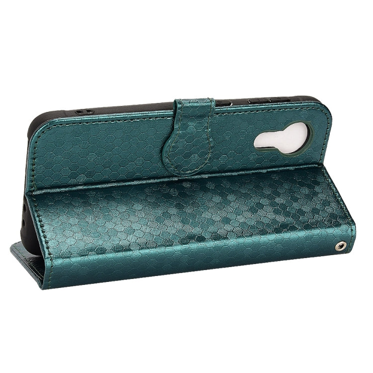 For Samsung Galaxy Xcover 5 Honeycomb Dot Texture Leather Phone Case
