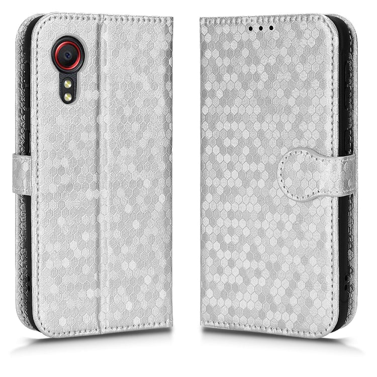 For Samsung Galaxy Xcover 5 Honeycomb Dot Texture Leather Phone Case