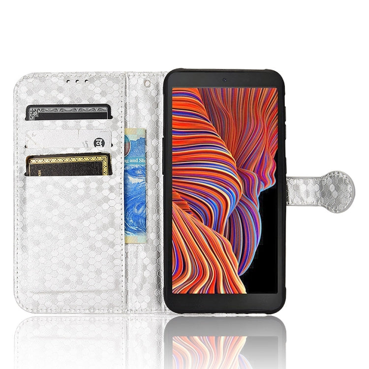 For Samsung Galaxy Xcover 5 Honeycomb Dot Texture Leather Phone Case
