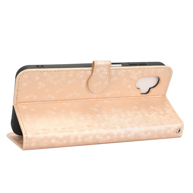 For Samsung Galaxy Xcover 6 Pro Honeycomb Dot Texture Leather Phone Case