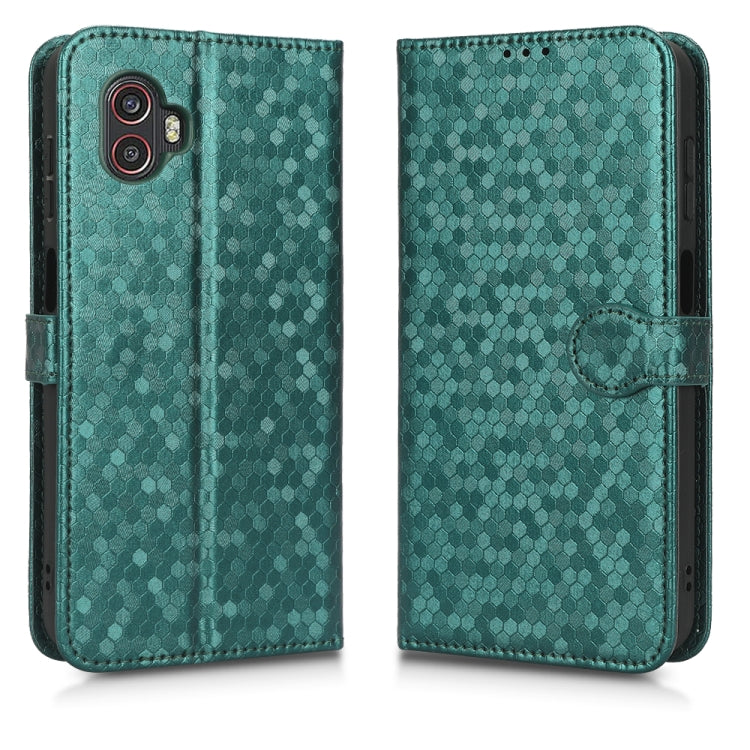 For Samsung Galaxy Xcover 6 Pro Honeycomb Dot Texture Leather Phone Case