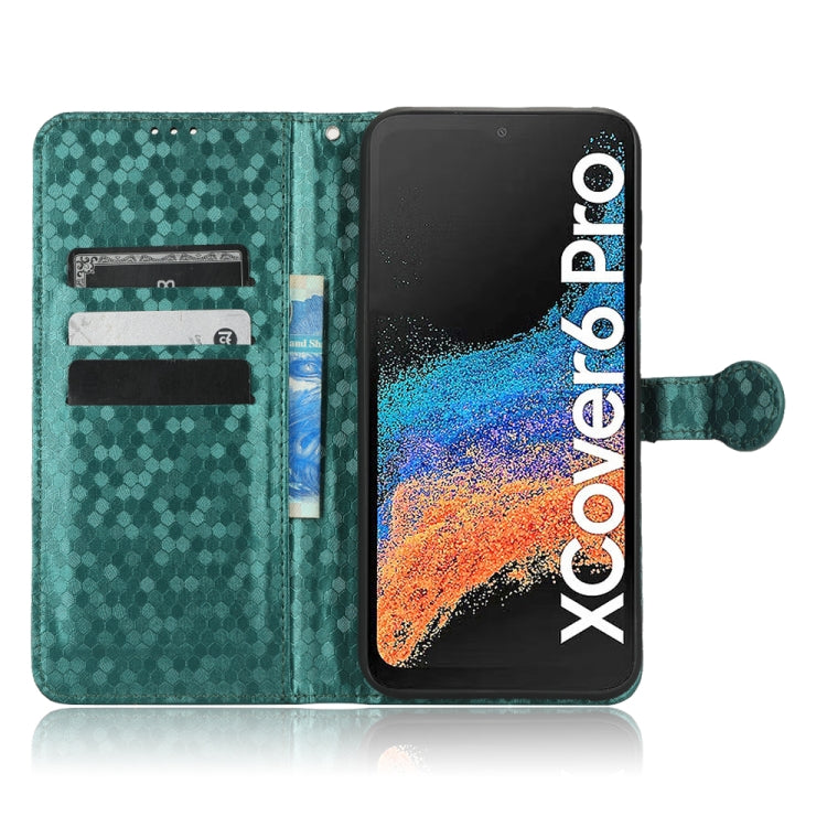 For Samsung Galaxy Xcover 6 Pro Honeycomb Dot Texture Leather Phone Case