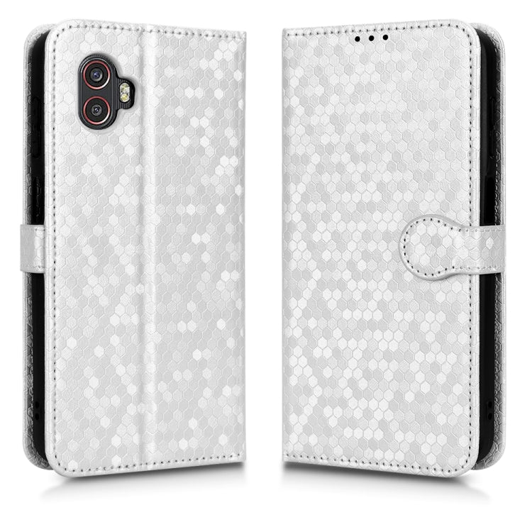 For Samsung Galaxy Xcover 6 Pro Honeycomb Dot Texture Leather Phone Case