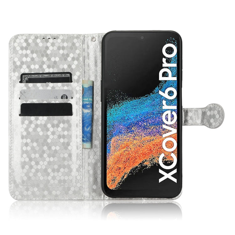 For Samsung Galaxy Xcover 6 Pro Honeycomb Dot Texture Leather Phone Case
