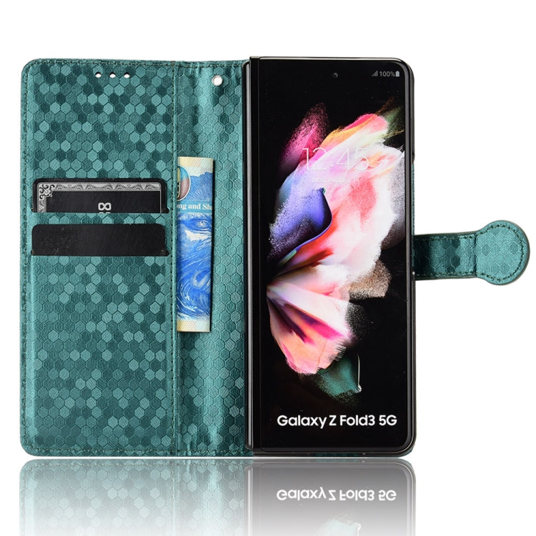 For Samsung Galaxy Z Fold4 5G Honeycomb Dot Texture Leather Phone Case