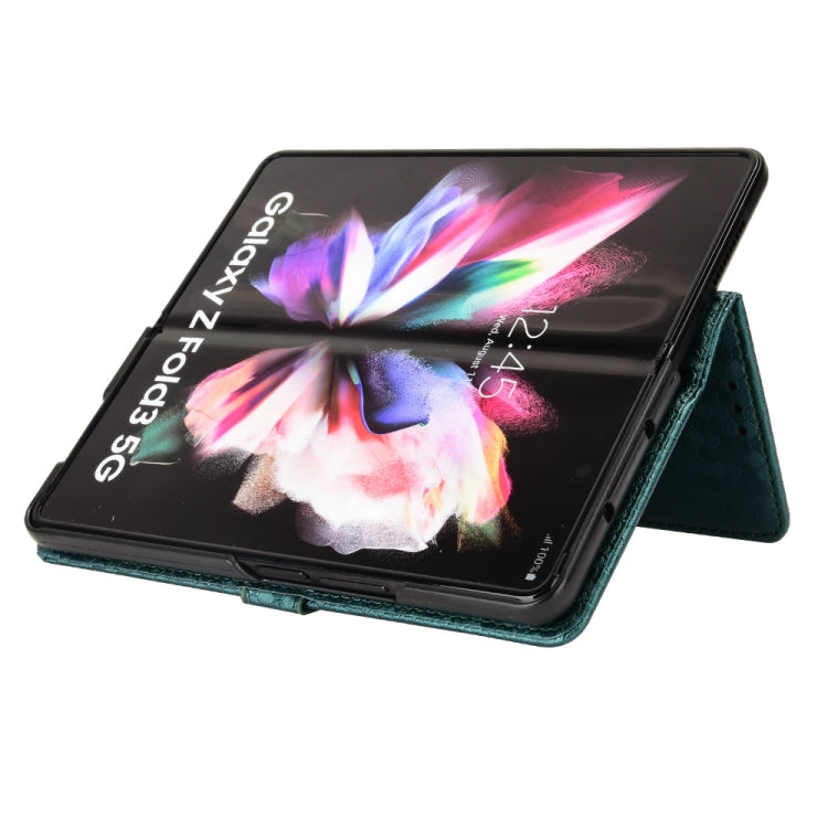 For Samsung Galaxy Z Fold4 5G Honeycomb Dot Texture Leather Phone Case
