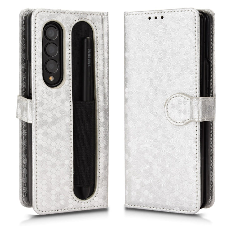For Samsung Galaxy Z Fold4 5G Honeycomb Dot Texture Leather Phone Case