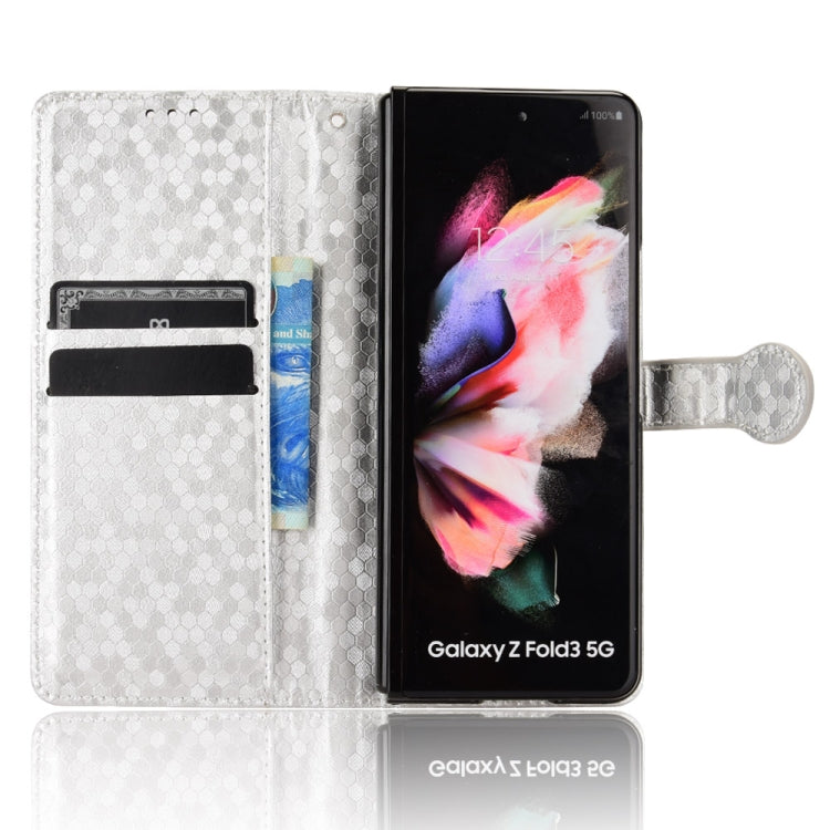 For Samsung Galaxy Z Fold4 5G Honeycomb Dot Texture Leather Phone Case