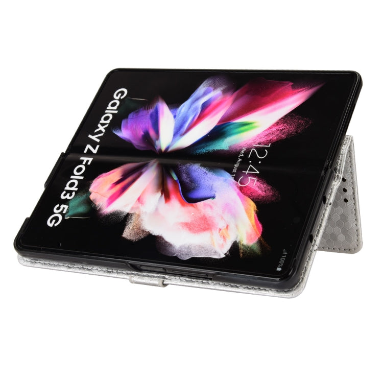 For Samsung Galaxy Z Fold4 5G Honeycomb Dot Texture Leather Phone Case
