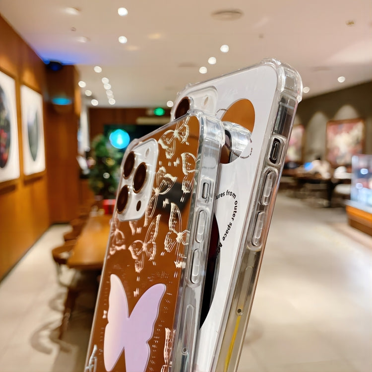 For iPhone 14 Plus Color Painted Mirror Phone Case