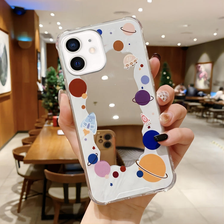 For iPhone 12 mini Color Painted Mirror Phone Case
