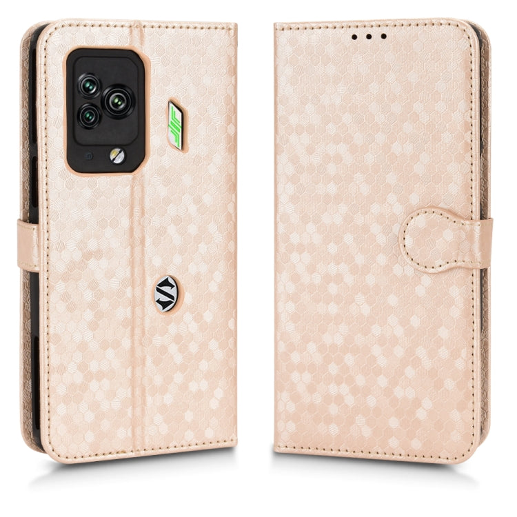 For Xiaomi Black Shark 5 Pro Honeycomb Dot Texture Leather Phone Case