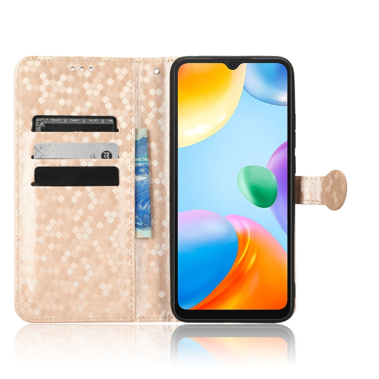 For Xiaomi Redmi 10C Honeycomb Dot Texture Leather Phone Case